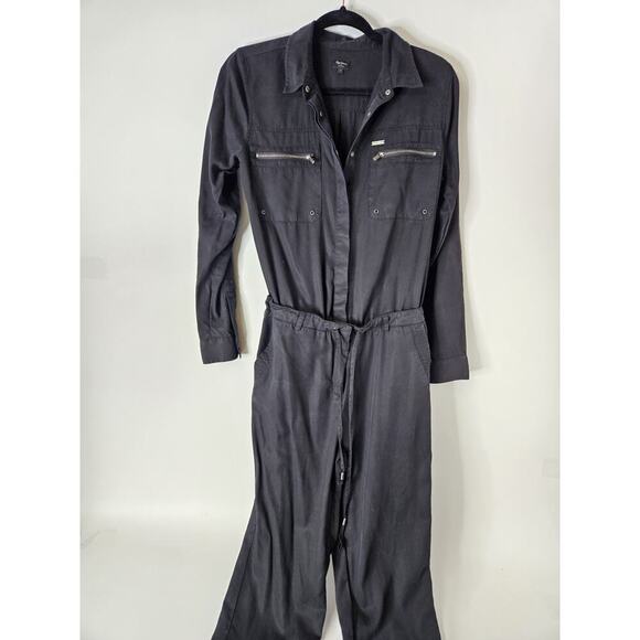 Pepe Jeans London Charcol Dark Denim Romper Jumpsuit Womes Size Small - Picture 1 of 7